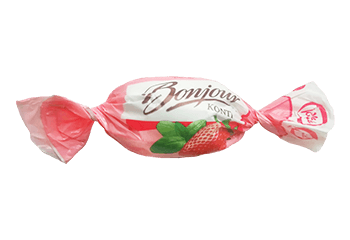 Конфета 16.	Конфета суфлейная Bongour со вкусом груша с французская ваниль