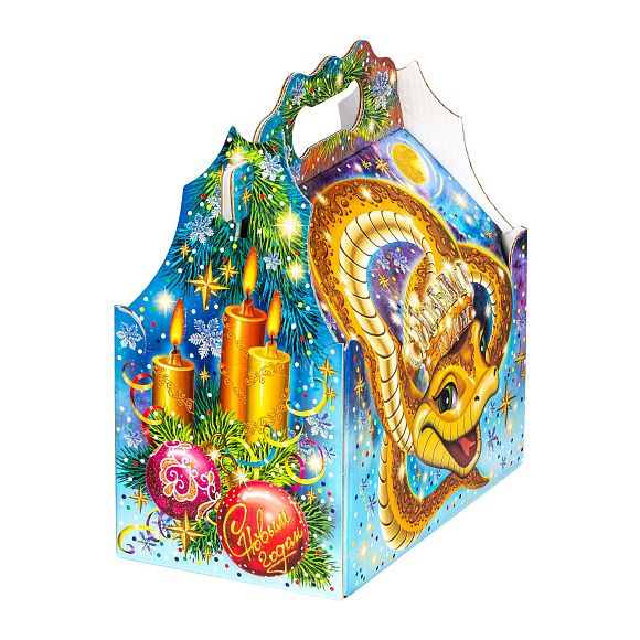 Сладкий новогодний подарок Золотая змейка