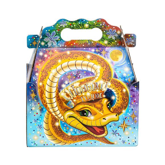 Сладкий новогодний подарок Золотая змейка